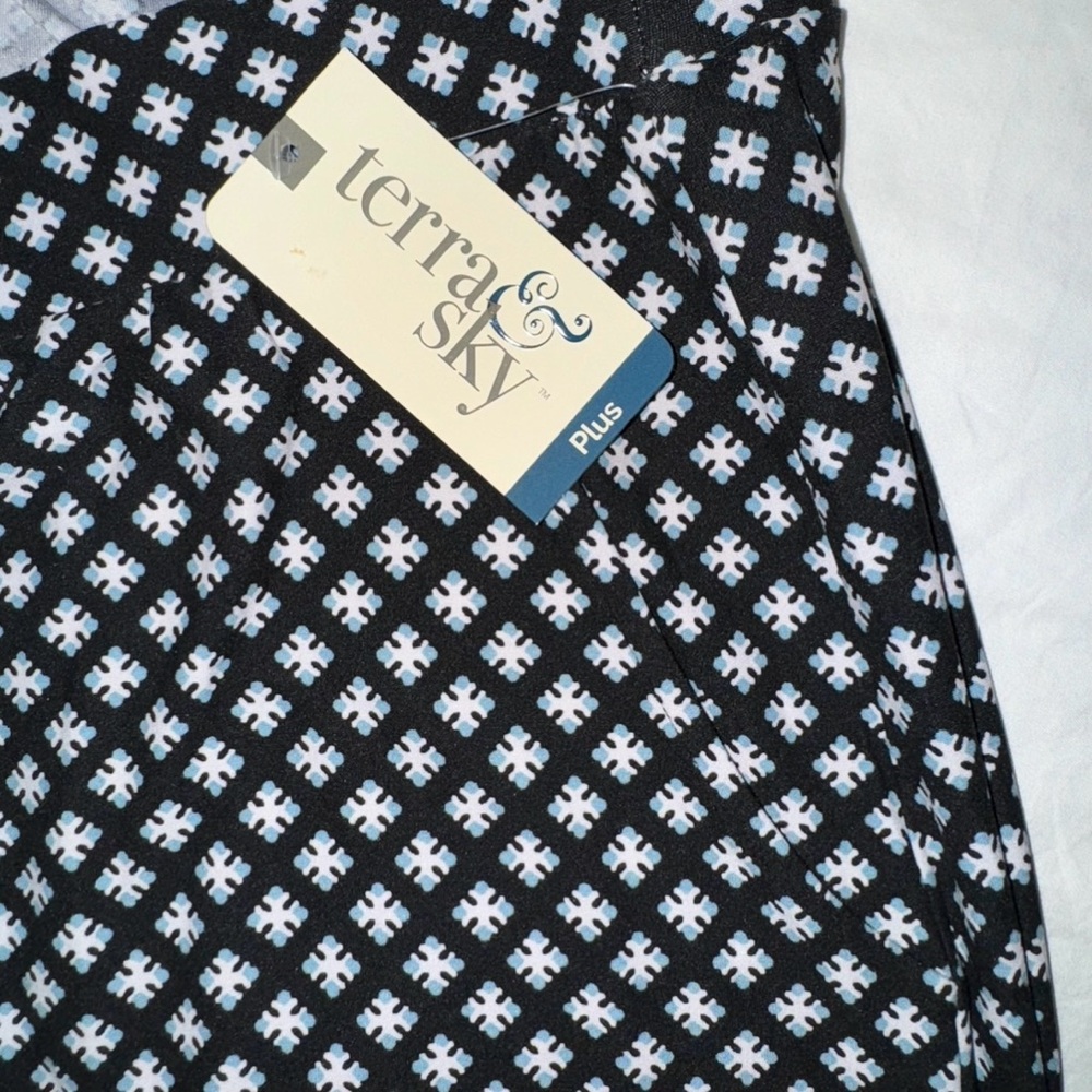 NWT, Terra & Sky Diamond Pattern Elastic Waist Maxi Skirt, Sz 2XL (20W-22W) - Picture 8 of 12